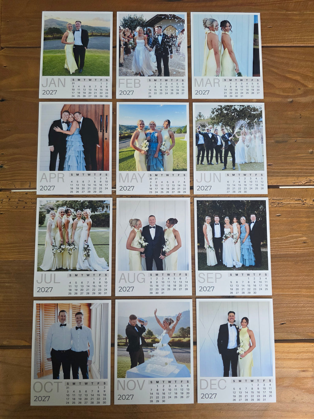 2027 Magnetic Calendar Set - 12 Months